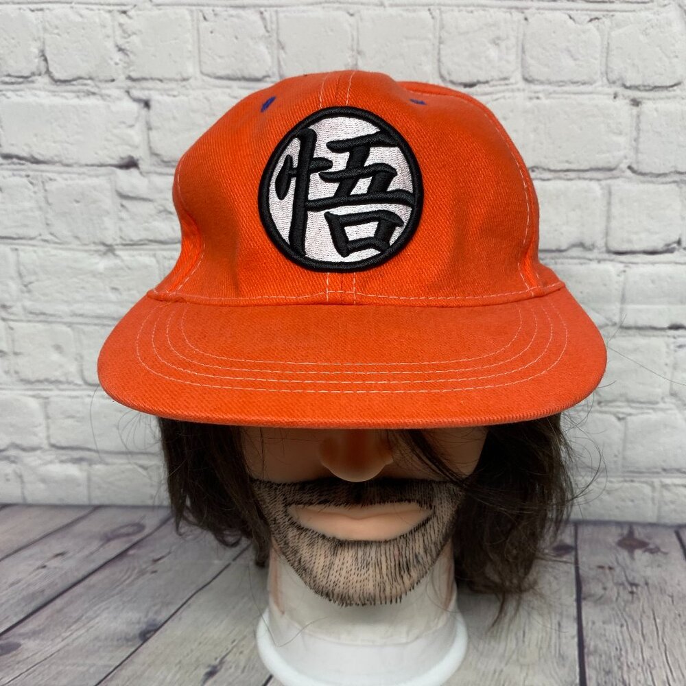 Dragon Ball Z Baseball Hat Cap Snap Back Youth Size Small Orange Anime Cartoon